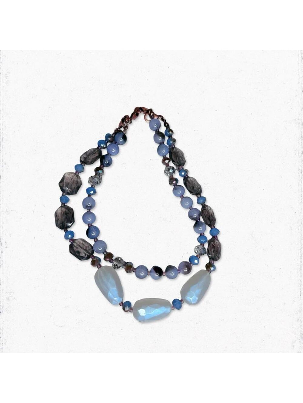 7640u. Iridescent Periwinkle Choker